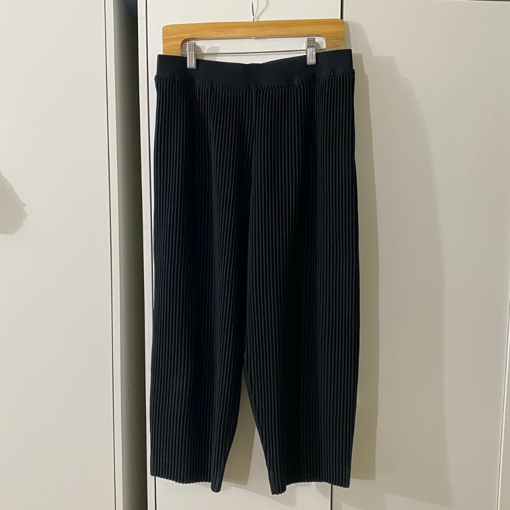 homme plissé issey miyake black pants